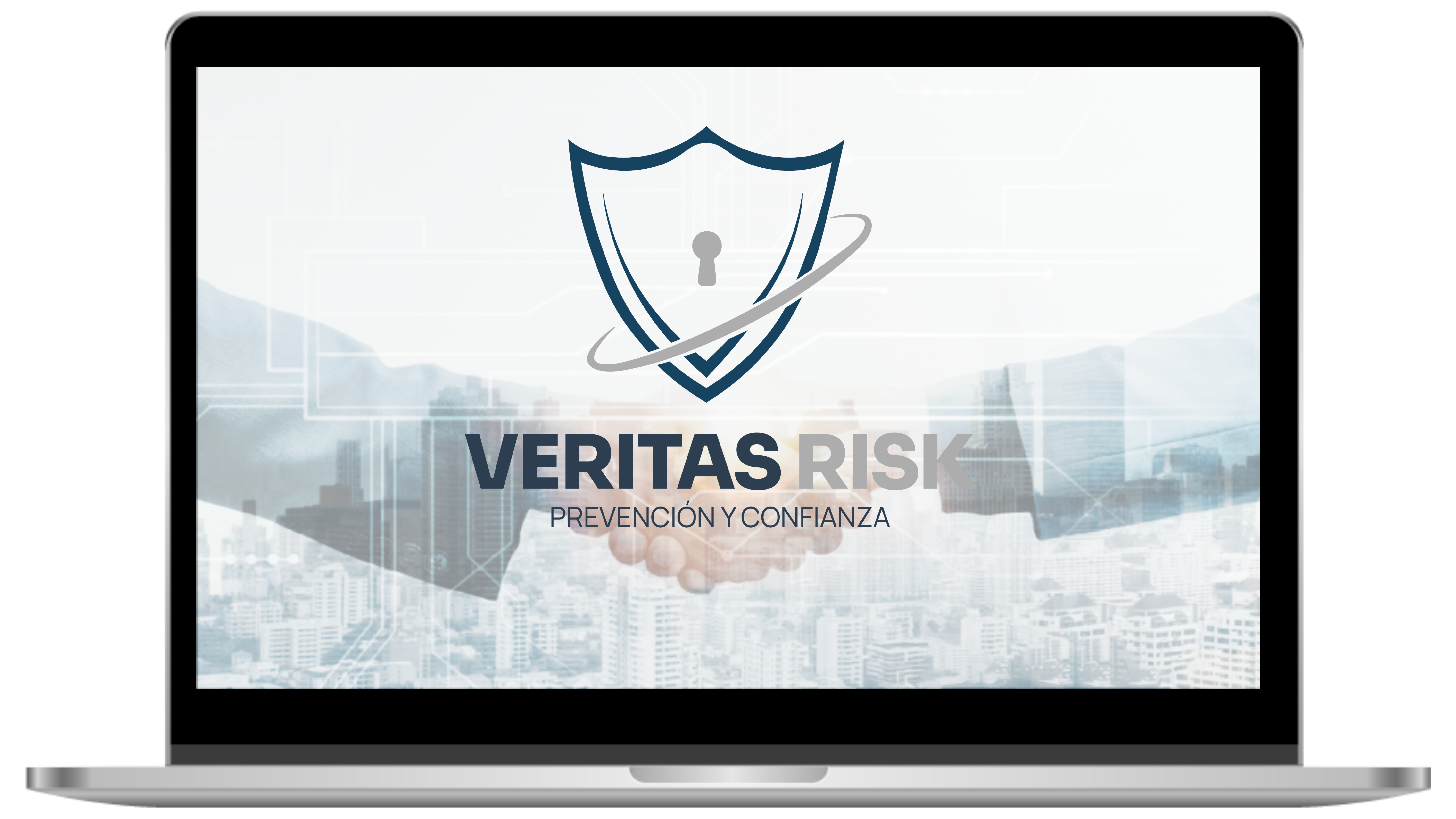 Laptop y logo empresa