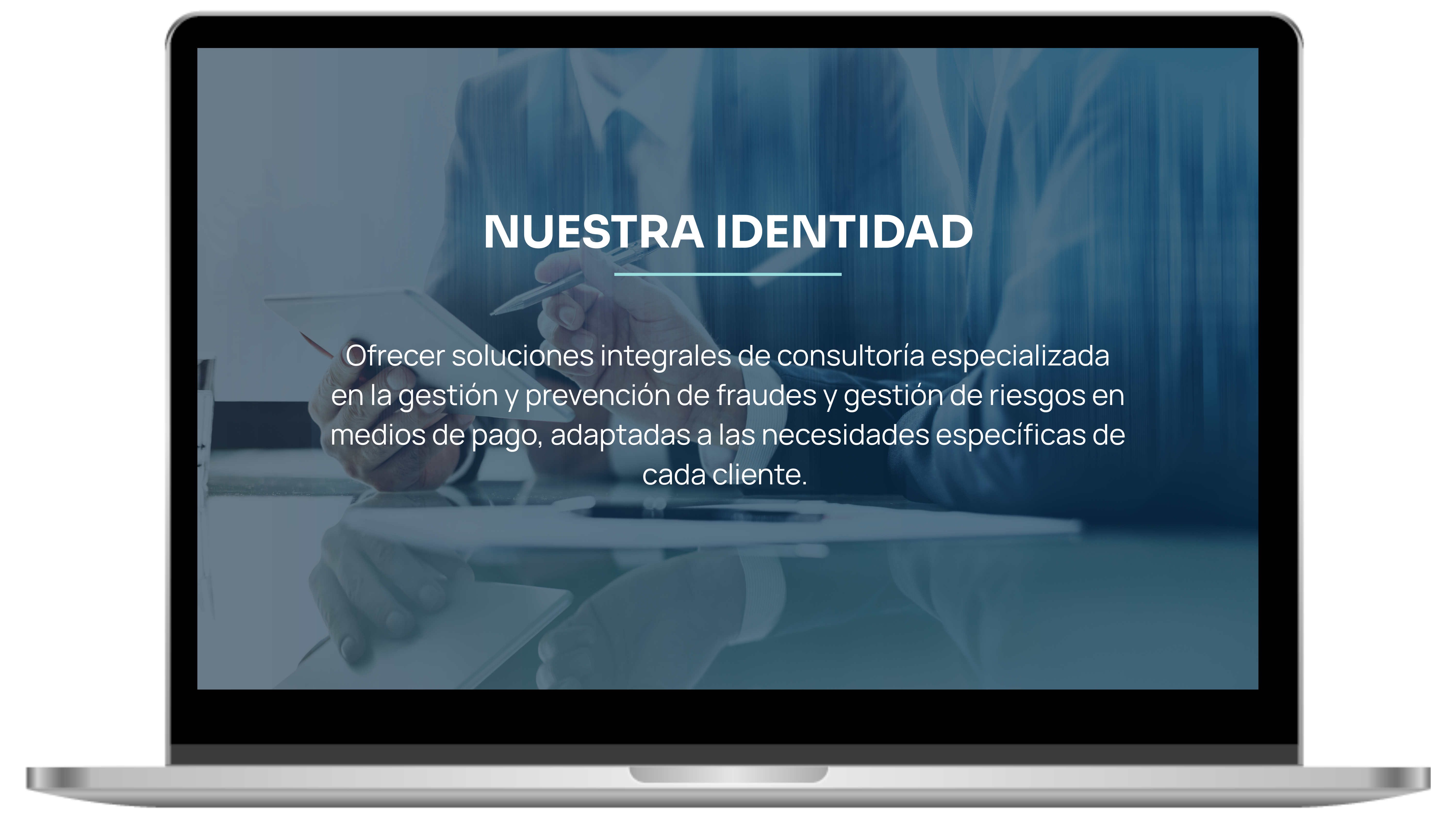 Laptop con información de identidad